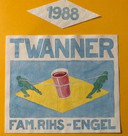 11153 - Twanner 1988 Fam. Rihs-Engel Tir à La Corde Autour Du Verre - Kunst