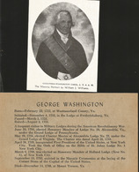 J) 1899 UNITED STATES, GEORGE WASHINGTON, ALEXANDRIA WASHINGTON LODGE, THE MASONIC PORTRAIT BY WILLIAM J WILLIAMS, XF - Other & Unclassified
