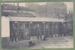 CPA Peu Courante - HAUTS DE SEINE - ASNIERES - LIGUE DE SÉCURITÉ - LE CHENIL - Belle Animation, Gardiens & Chiens - Asnieres Sur Seine