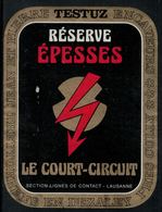 Etiquette De Vin // Epesses, Le Court-Circuit, Trains, Section Ligne De Contact - Trains