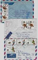 BURUNDI 932 +933 + 934 Op Brief Getand En Ongetand - Sur Lettre - Used Stamps