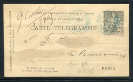 Carte Télégramme ( Pneumatique ) De Paris En 1892 - Voir état - Réf AT 78 - Pneumatische Post