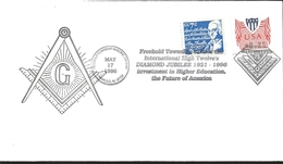 J) 1996 UNITED STATES, MASONIC GRAND LODGE, FREEHOLD TOWNSHIP STATUTE THE INTERNATIONAL HIGH TWELVES DIAMOND JUBILEE 192 - Other & Unclassified