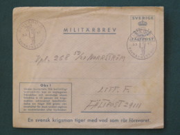 Sweden 1944 FDC Military Army Cover Perhaps Sent From Germany - Militaires