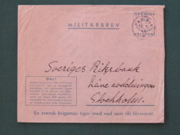 Sweden 1944 FDC Military Army Cover Perhaps Sent From Germany - Militaires