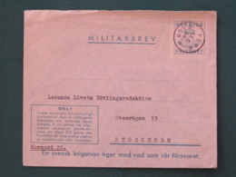 Sweden 1944 FDC Military Army Cover Perhaps Sent From Germany - Military