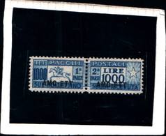 6264B) TRIESTE-1000 Lire-Corno Di Posta, Soprastampa Su Una Riga - Pacchi Postali - 12 Agosto 1954-MNH** - Colis Postaux/concession