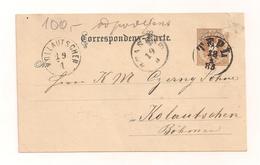 Correspondenz-Karte - 18.1.1885 - Echt Gelaufen - Von Tepl Nach Kolautschen - Non Classés