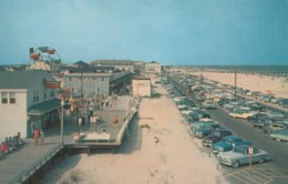 Ocean City Maryland, Boardwalk Business, Autos In Parking Lot, C1950s Vintage Postcard - Ocean City