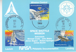 1989 USA Space Shuttle Discovery STS-29 Postal Card - America Del Nord