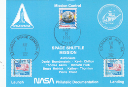 1992 USA Space Shuttle Endeavour1 STS-49 Postal Card - America Del Nord