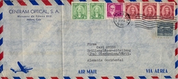 1955 CUBA  . LA HABANA - OBERKOCHEN ( CARL ZEISS ) , SOBRE CIRCULADO , CORREO AÉREO - Brieven En Documenten