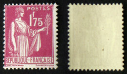 N° 289 1,75F Rose-lilas PAIX Neuf N** TB Cote 22€ - 1932-39 Paix