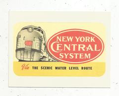 Autocollant , Sticker , Chemin De Fer , Train, New York Central System ,via The Scenic Water Level Route - Aufkleber