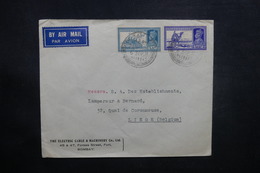 INDE - Enveloppe Commerciale De Bombay Pour Liège En 1930 Par Avion, Affranchissement Plaisant - L 37423 - 1911-35 King George V