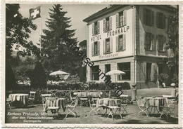 Morschach - Kurhaus Frohnalp - Gartenpartie - Foto-AK Grossformat Verlag Globetrotter Luzern Gel. 1946 - Morschach