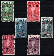 S073.-. BELGIUM CONGO. 1928. SC#: 130-135 - MH - SURCHARGED - SIR HENRY STANLEY - Ongebruikt