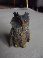 Vintage - Statuette De Chouette Hibou En Résine - Animals