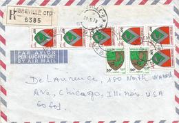 Gabon 1978 Libreville Armory Crocodile Catfish Registered Cover - Covers