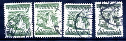 AUSTRIA 1925 Definitive 1 S. All Four Catalogued  Shades Used.  ANK 466a-d Cat. €65 - Gebraucht