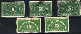 Estados Unidos( Paquetes Postales) Nº 13/15, 18, 21. Año 1912/28 - Autres & Non Classés