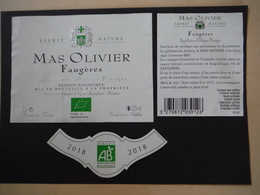 Faugères Mas Olivier Esprit Nature 2018 - Les Crus Faugères à Faugères - Andere & Zonder Classificatie