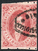 ARGENTINA: GJ.33, 7th Printing Perforated, Used In Rosario, Very Fine Quality! - Usados