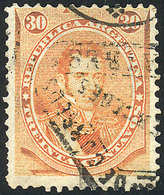 ARGENTINA: GJ.42, With The Extremely Rare Double Rhombi Cancel Of MERCEDES, VF Quality! - Autres & Non Classés