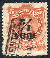 ARGENTINA: GJ.71f, With INVERTED SURCHARGE Variety, Used In Corrientes, VF, Rare! - Autres & Non Classés