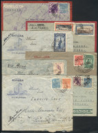 BRAZIL: 7 Airmail Covers Posted To Argentina Between 1930 And 1940, Interesting Frankings And Postmarks! - Autres & Non Classés