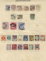 GREAT BRITAIN: Collection In Very Old Album Pages, Including Scarce And Interesting Stamps And It May Also Include Color - Verzamelingen