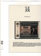 Banconota 5000 Deutsches Reich  Con Quadri Albrecht Durer, Su Foglio Speciale Lindner - Autres & Non Classés