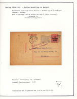 755/29 - Etappen TOURNAI -  Cachet De Censure Sur Entier Postal Du Gouvernement Général - BXL 1918 Vers TOURNAI - OC26/37 Etappengebied.