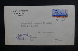 TURQUIE - Enveloppe Commerciale Pour La France - Cachet "  Matbua Printed Latter " - L 38072 - Lettres & Documents