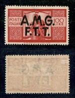 TRIESTE  - Trieste AMG FTT - 1947 C- 100 Lire (17 - Varietà) - Doppia Soprastampa (molto Leggera) - Gomma Originale - No - Autres & Non Classés