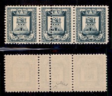 EMISSIONI LOCALI - Castglione D'Intelvi - 1945 - 50 Cent (14e + 14) - Striscia Di 3 Con Doppia Dentellatura Verticale Su - Otros & Sin Clasificación