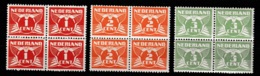 1926-1935 Vliegende Duif Blokken Van 4. Blocks Of 4. NVPH 170Bb, 173 En 175 Postfris/MNH/** - Unused Stamps