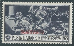 1930 EGEO SCARPANTO FERRUCCI 50 CENT MH * - RA25 - Egée (Scarpanto)