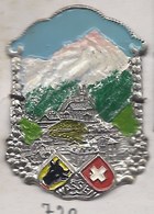 WASSEN ECUSSON PLAQUE METAL EMAILLEE CANNE RANDONNEE BLASON WAPPEN SCHWEIZ SUISSE SWIZZERLAND - Voyages