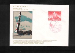 Japan 1975 Space / Raumfahrt Uchinauro Rocket Launching Interesting Cover - Asia