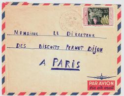 GAGNOA Côte D'ivoire Lettre Dest Dijon Ob 22 5 1955 AOF Yv 67 20 F Banane - Covers & Documents