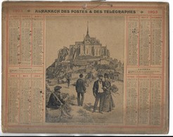 CALENDRIER De 1903 - Format 26.5 X 21 Cm - 3 Feuillets Au Verso De La Gironde - Grossformat : 1901-20