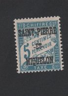 St Pierre Et Miquelon Taxe N° 10 Gomme Avec Charnière - Unused Stamps