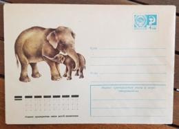 RUSSIE-ex URSS Elephants, Elephant, Elefante, Entier Postal émis En 1977 Neuf - Elefantes