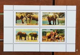 RUSSIE- Ex URSS, Elephants, Elephant.Feuillet 4 Valeurs émis En 1998. MNH, Neuf Sans Charniere - Elefantes