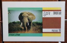 DHUFAR, Elephants, Elephant. 1 Feuillet Neuf Sans Charniere. MNH - Elefanten
