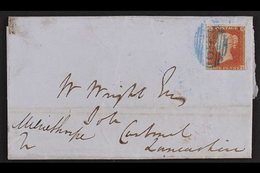 1850 (3 Sept) Entire From Shaftesbury To Cartmel, Bearing 1d Red (3 Good Margins, Close/ Just Into At Base), Tied By "69 - Other & Unclassified