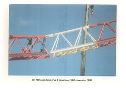REF 405 : CPM 78 GUYANCOURT MOntage D'une Grue 1988 - Guyancourt