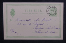 DANEMARK - Entier Postal De Copenhague Pour La France En 1892 - L 38872 - Interi Postali