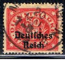 ALLEMAGNE3 153 // YVERT 67 (SERVICE) // 1920 - Dienstmarken